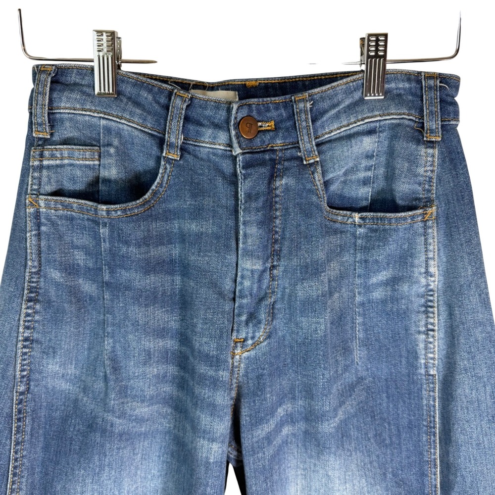 Anthropologie Pilcro The Wanderer High-Rise Barrel Wide Leg Jeans Blue 26 - Picture 3 of 10